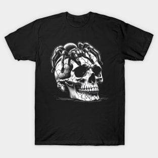 Skull With A Tarantula T-Shirt